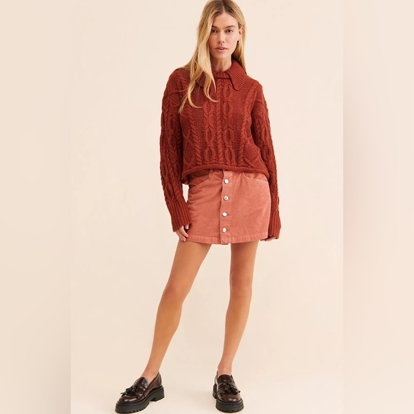 NWT $60 Free People RAY Corduroy Mini Skirt - Picture 6 of 10